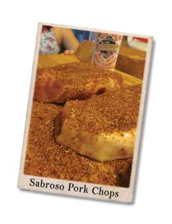 Mexican pork steak seasoned with Sabroso seasoning